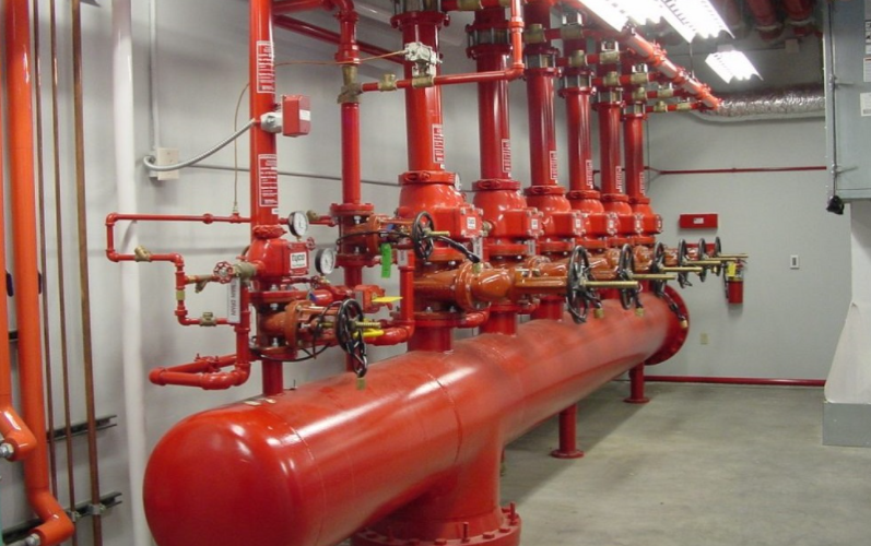 Замена пожарного водопровода на заводе